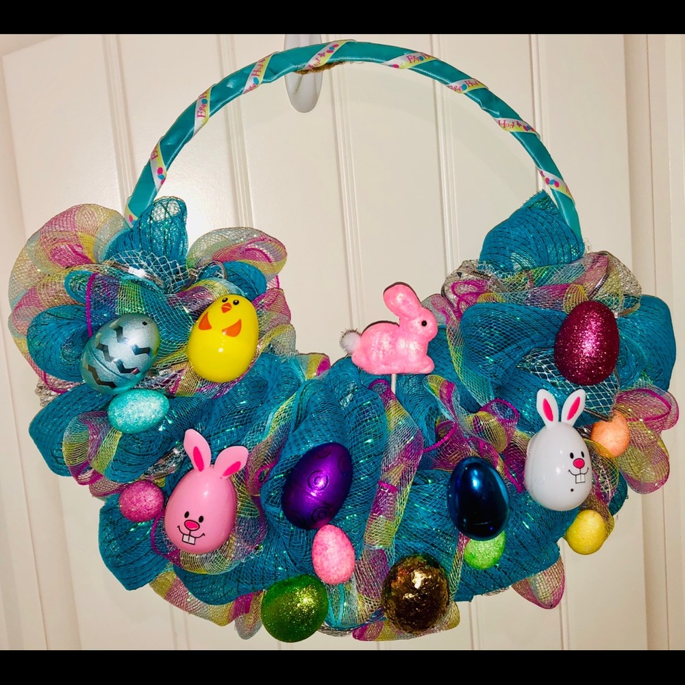 Blue Easter “basket” Wreath